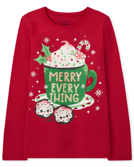 Camiseta estampada Merry Every Thing para niñas