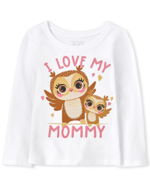 Camiseta de manga larga con gráfico de mamá para bebés y niñas pequeñas