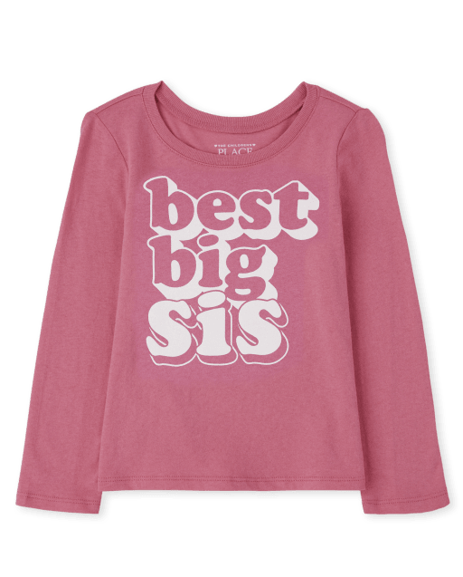 Baby And Toddler Girls Best Big Sis Graphic Tee