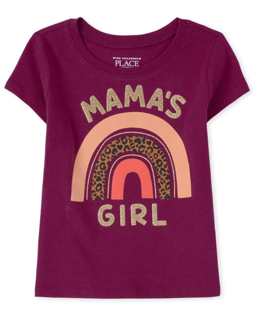Baby And Toddler Girls Short Sleeve Mama's Girl Graphic Tee