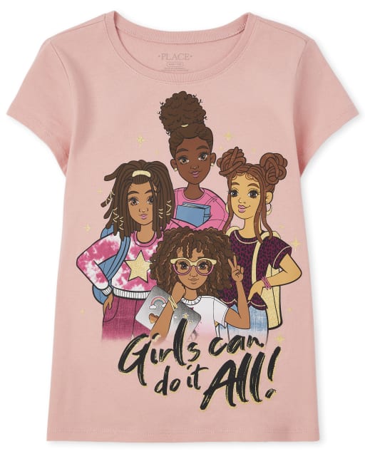 Camiseta gráfica Do It All de manga corta para niñas