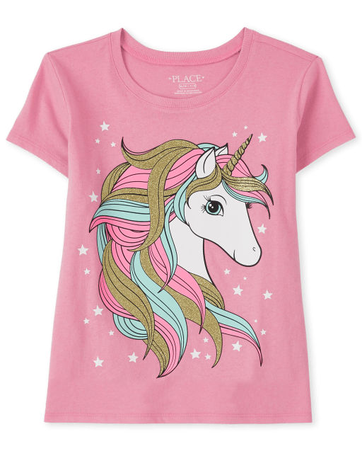 Personalised Girls T-shirt - Unicorn T Shirt Design For Kids - Free Transparent  PNG Download - PNGkey