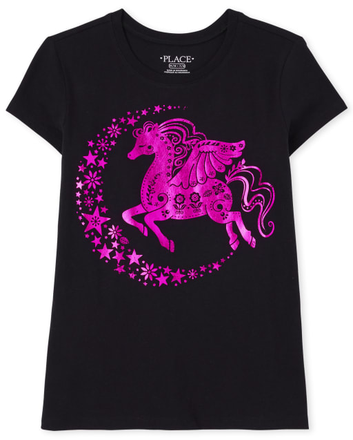 Girls Unicorn Moon Graphic Tee