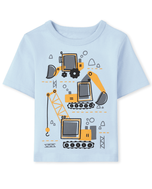 Baby And Toddler Boys Construction Graphic Tee