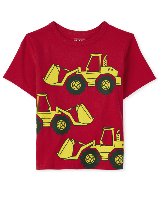 Baby And Toddler Boys Construction Vehicle Graphic Tee