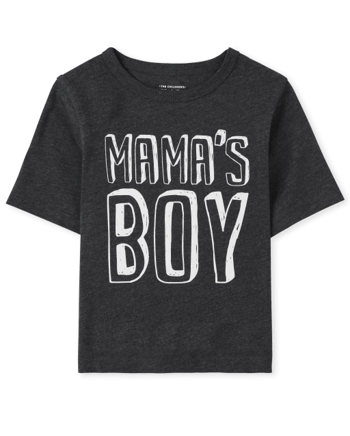Camiseta gráfica de manga corta para bebés y niños pequeños Mama's Boy