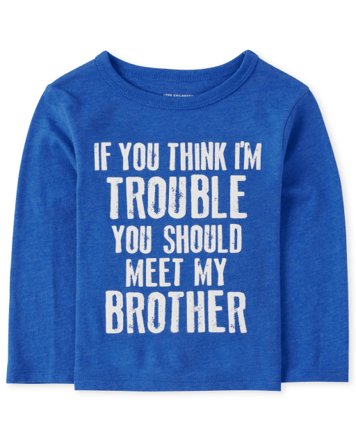 Baby And Toddler Boys Trouble Graphic Tee