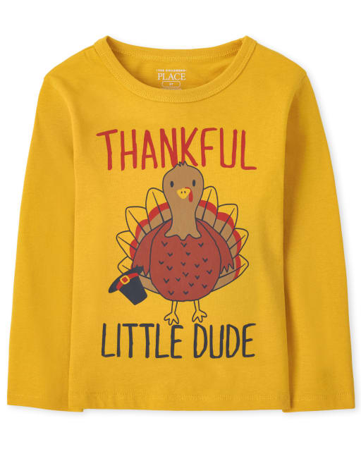 Baby And Toddler Boys Thankful Little Dude Graphic Tee