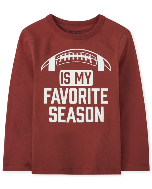 Baby And Toddler Boys Long Sleeve Football Graphic Tee