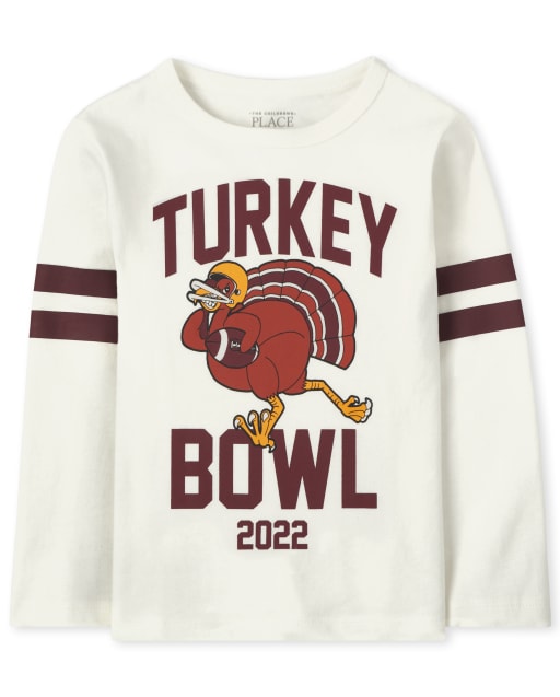 Unisex Baby And Toddler Matching Family Long Sleeve Turkey Bowl Graphic Tee