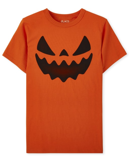 Boys Matching Family Halloween Short Sleeve Jack-O'-Lantern Graphic Tee