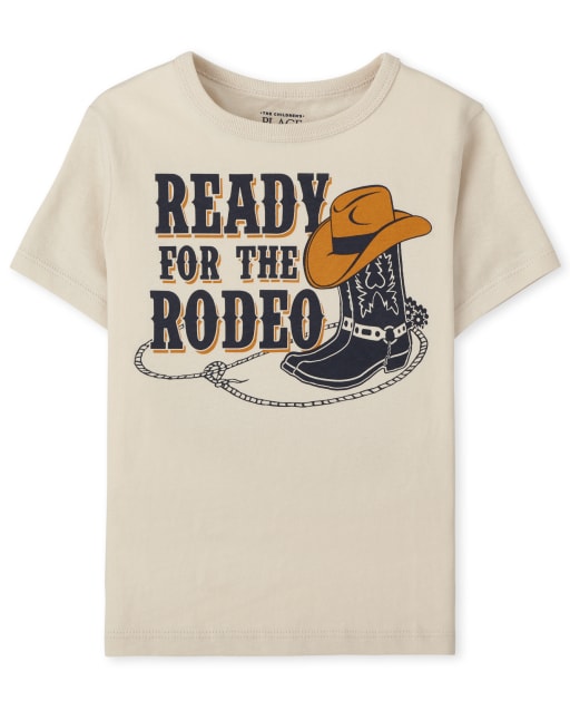 Baby And Toddler Boys Short Sleeve Ready For Rodeo Graphic Tee