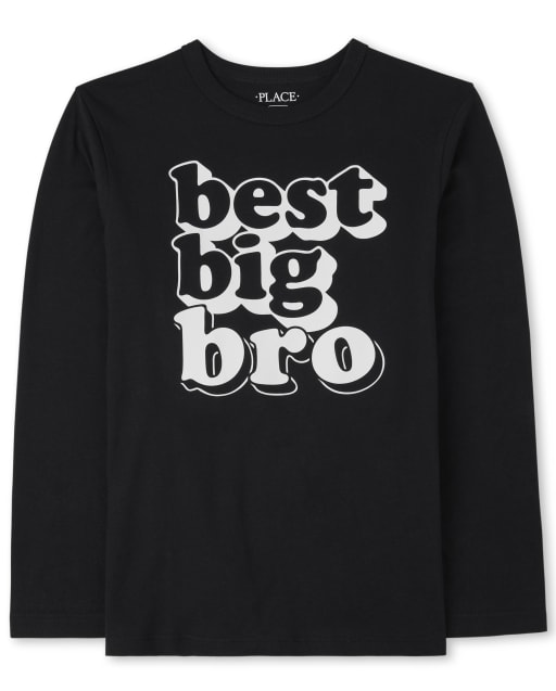 Camiseta de manga larga con gráfico Best Big Bro para niños