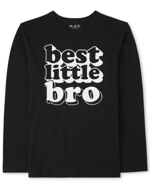 Camiseta de manga larga con gráfico Best Little Bro para niños