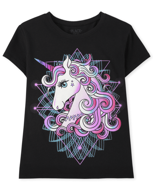 Chicago Cubs Space Unicorn Fringe Tee 5T / Black