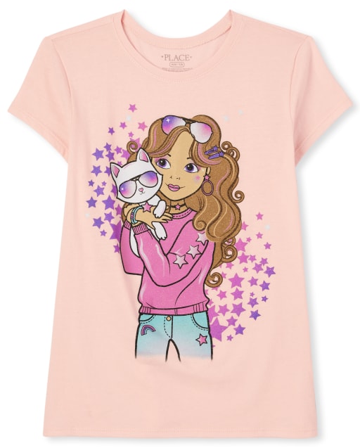 Camiseta estampada para niñas