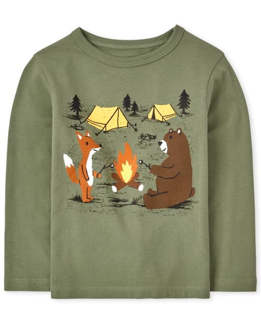 Baby And Toddler Boys Camping Graphic Tee