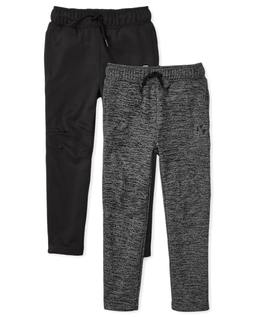 Lot de 2 pantalons de performance chinés pour garçon