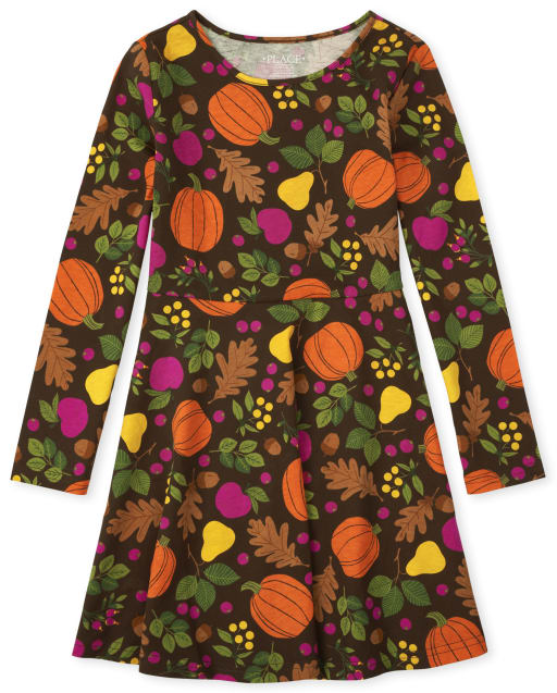 Robe patineuse imprimée pour fille