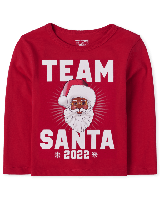 Unisex Toddler Matching Family Christmas Long Sleeve Team Santa Graphic Tee