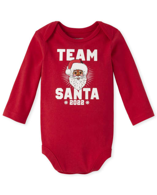 Unisex Baby Matching Family Team Santa Graphic Bodysuit