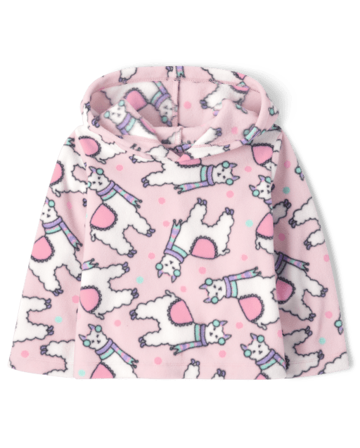 Baby And Toddler Girls Print Glacier Fleece Hoodie