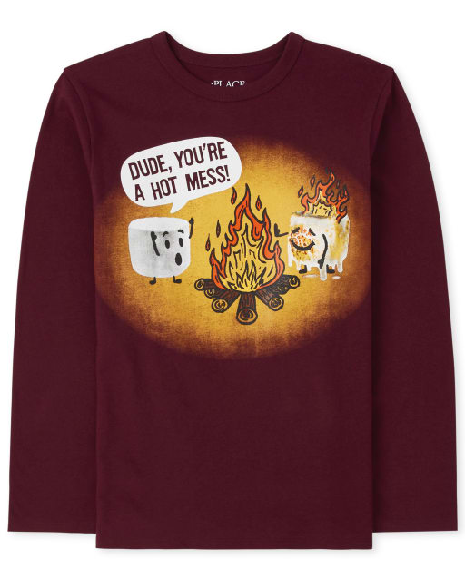 Boys Marshmallow Graphic Tee