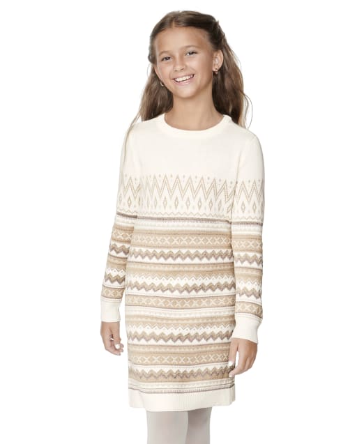 Girls Fairisle Sweater Dress