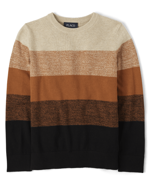 Boys Long Sleeve Ombre Striped Sweater
