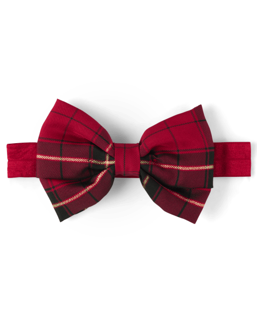 Toddler Girls Matching Family Plaid Bow Headwrap