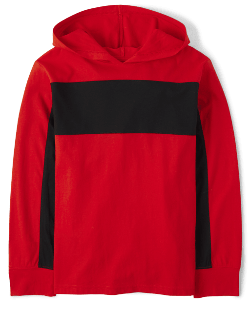Boys Colorblock Hooded Top
