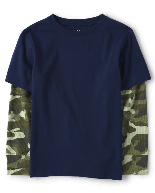 Haut thermique 2 en 1 camouflage pour garçon