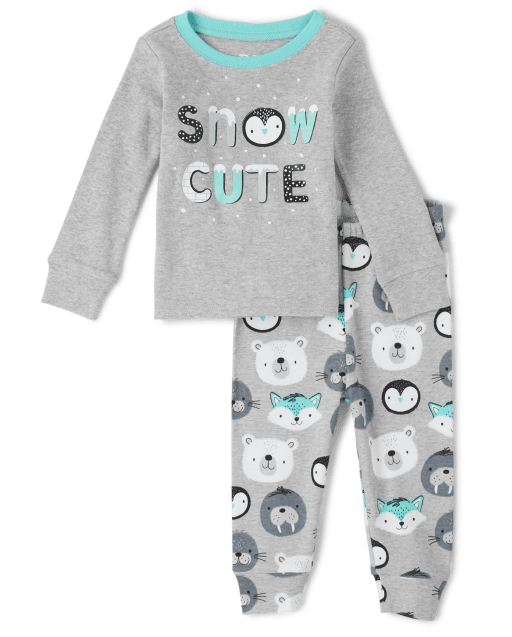 Unisex Baby And Toddler Snow Cute Snug Fit Cotton Pajamas
