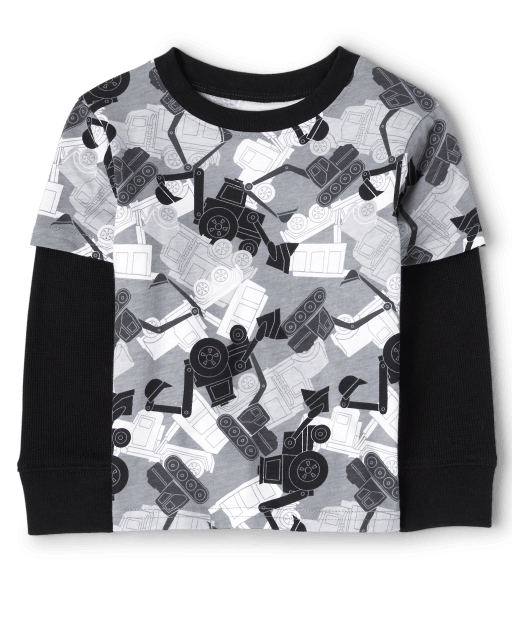 Baby And Toddler Boys Construction 2 In 1 Top