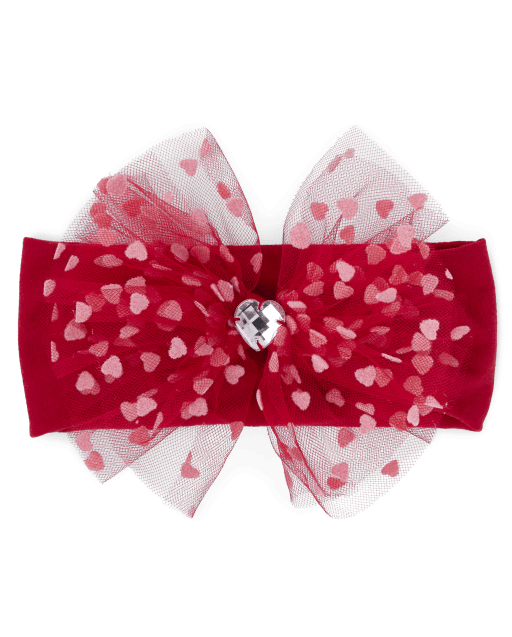 Diadema con lazo en forma de corazón para bebé niña