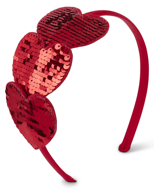 Girls Sequin Heart Headband