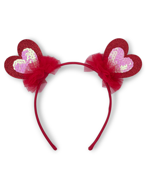 Girls Glitter Heart Headband