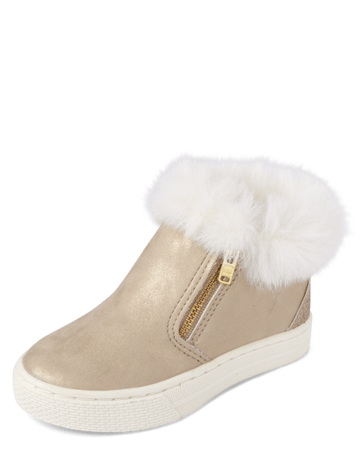 Toddler Girls Metallic Sneaker Boots