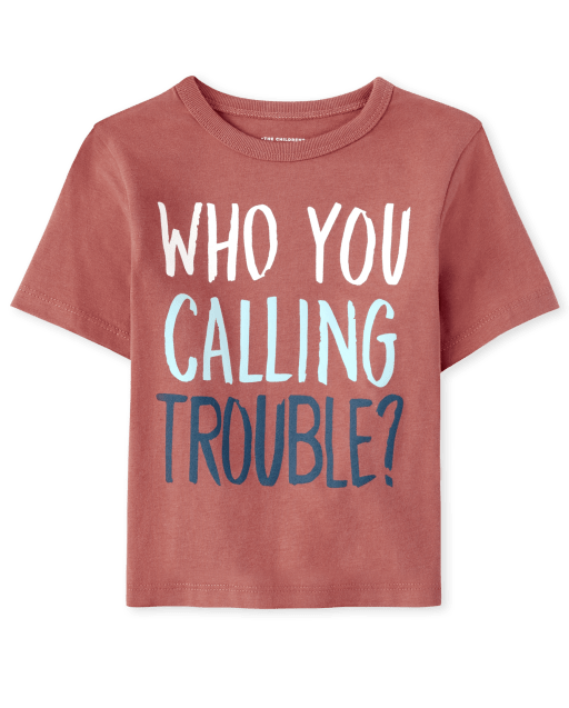 Baby And Toddler Boys Trouble Graphic Tee