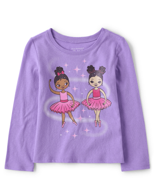 Baby And Toddler Girls Ballerina Graphic Tee
