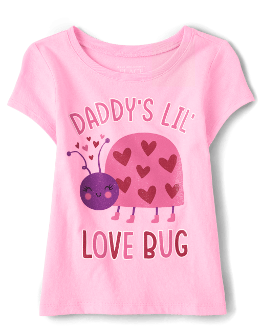 Baby and Toddler Girls Love Bug Graphic Tee