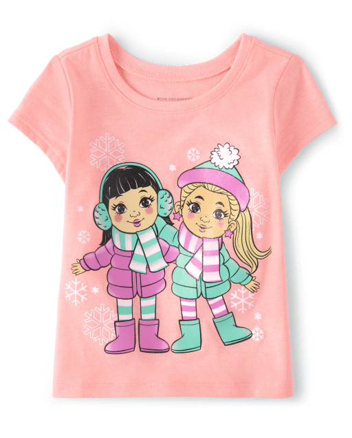 Camiseta con estampado de niña para bebés y niñas pequeñas