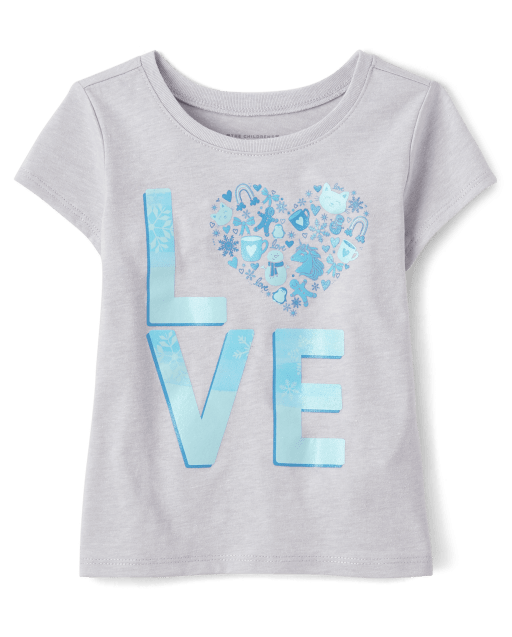 Baby And Toddler Girls Love Graphic Tee