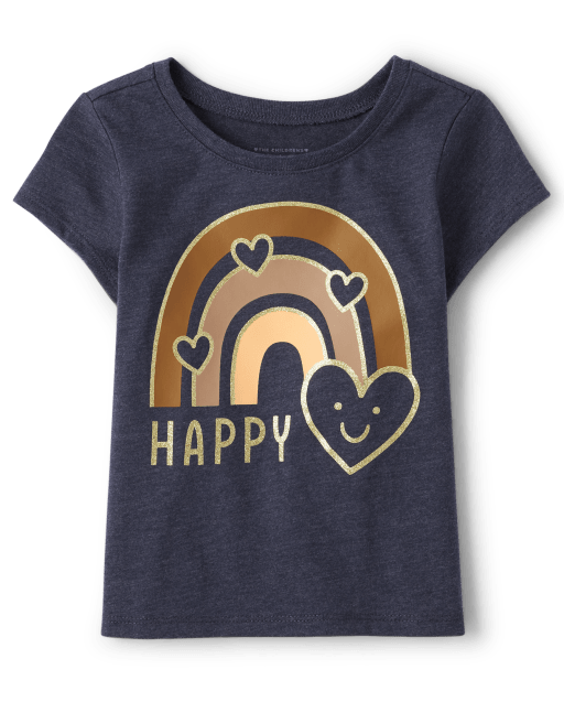 Baby and Toddler Girls Happy Graphic Tee - view 1