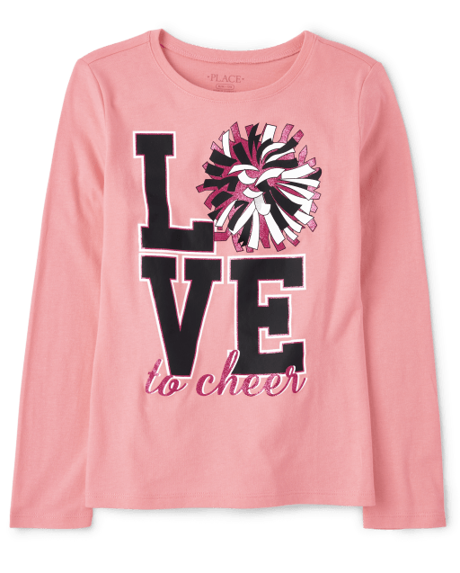 Girls Love Cheer Graphic Tee