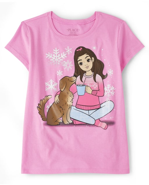 Camiseta estampada para niñas