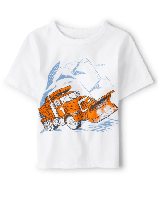 Baby And Toddler Boys Winter Vehicle Graphic Tee