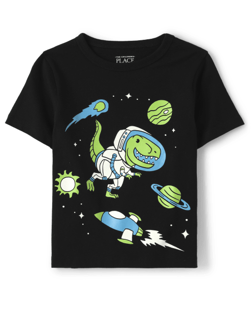 Baby And Toddler Boys Dino Astronaut Graphic Tee