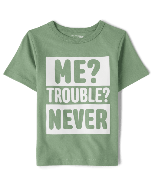 Baby and Toddler Boys Trouble Graphic Tee