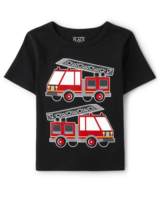 Baby and Toddler Boys Firetruck Graphic Tee